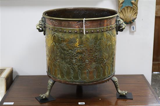 A Regency log bucket, H.44cm